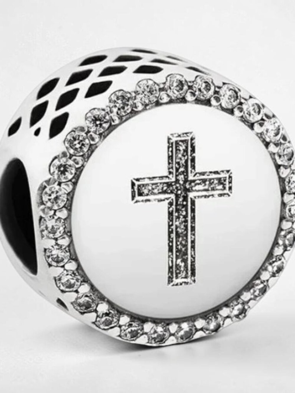 Authentic Pandora Sterling Silver Faith Cross Charm / Pandora Silver Bracelet